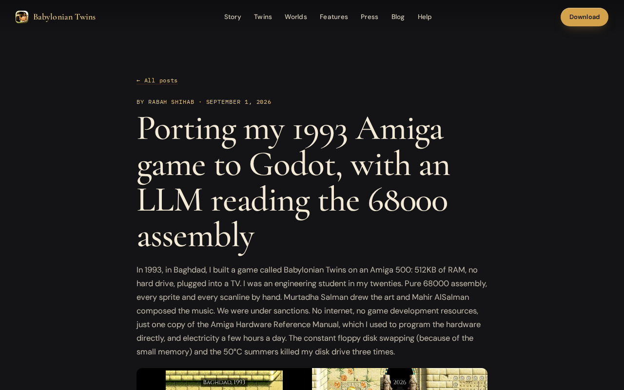 Using LLMs to Read 68000 Assembly: Lessons from Reviving a 1993 Amiga Game
