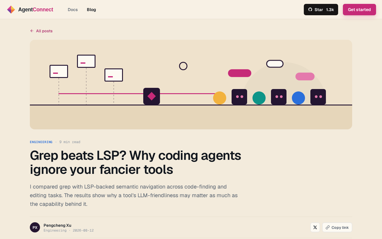 Why Do AI Coding Agents Prefer grep Over LSP?