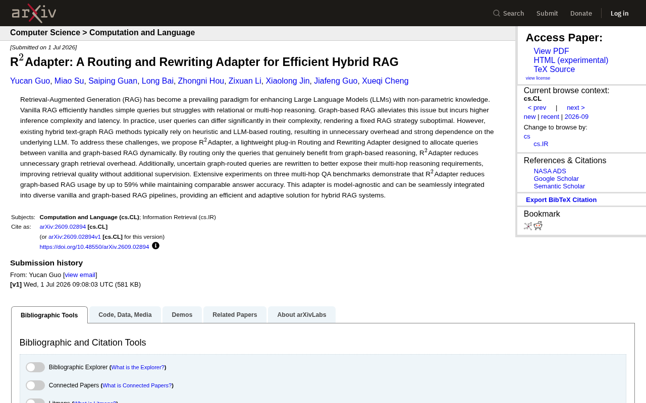 R²Adapter: A Hybrid RAG Intelligent Routing Adapter That Cuts Graph Retrieval Overhead by 59%