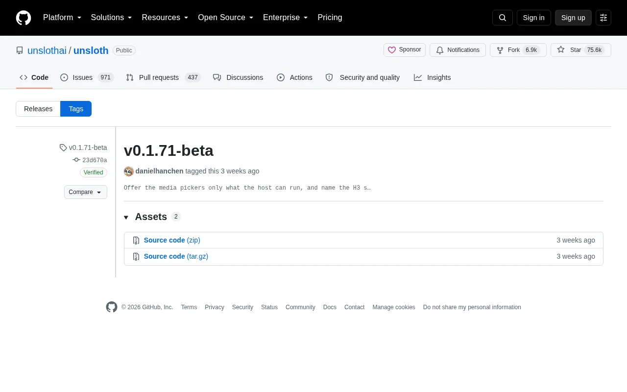 Unsloth v0.1.71-beta发布:微调加速框架核心改进解析