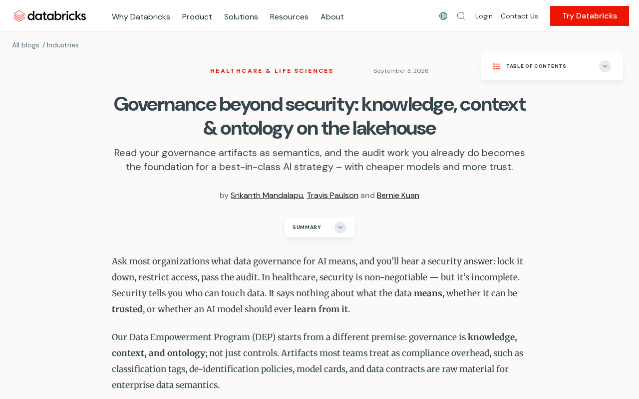 AI Data Governance: Evolving from Security to Knowledge Ontology
