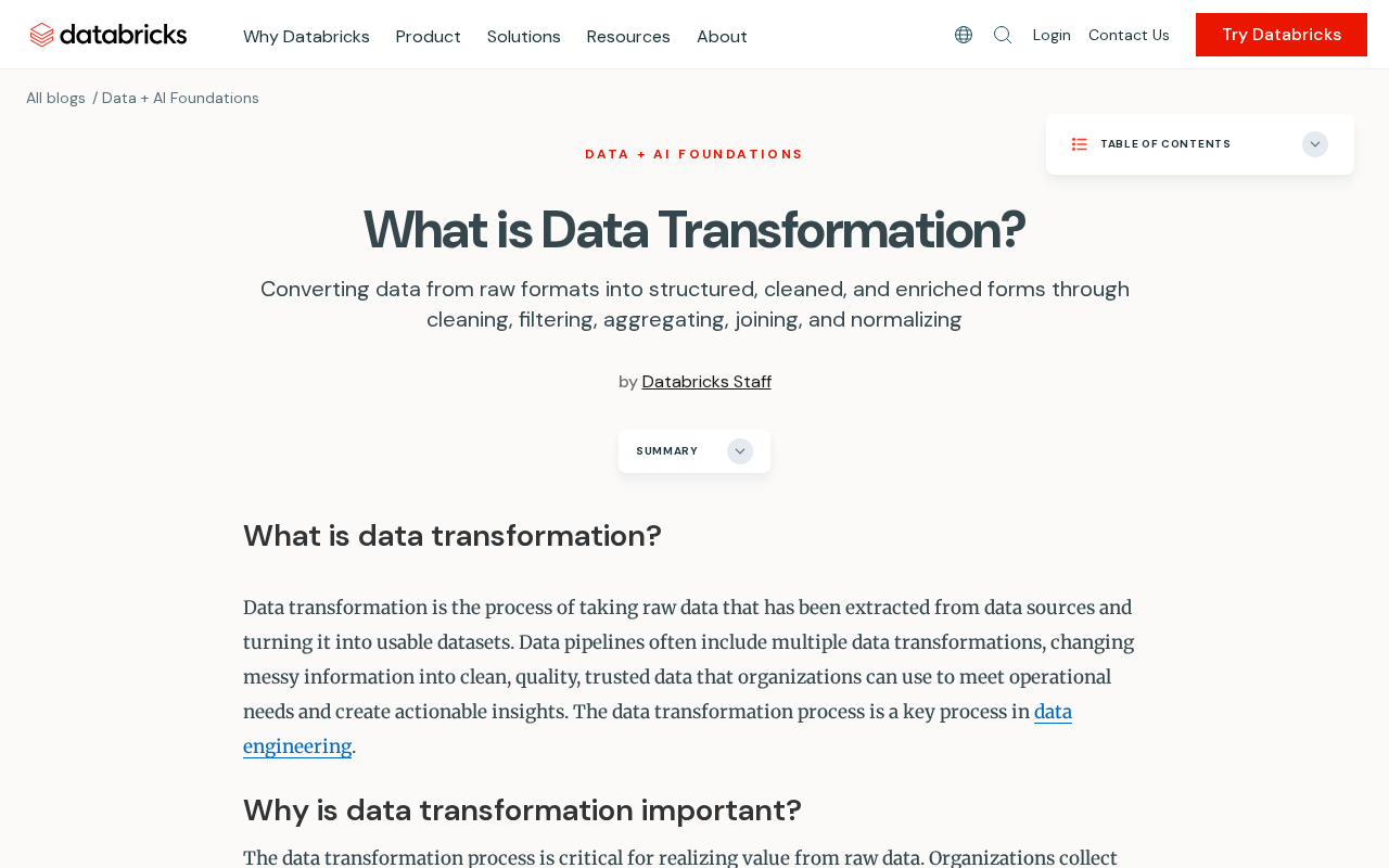 Data Transformation Conceptual Diagram