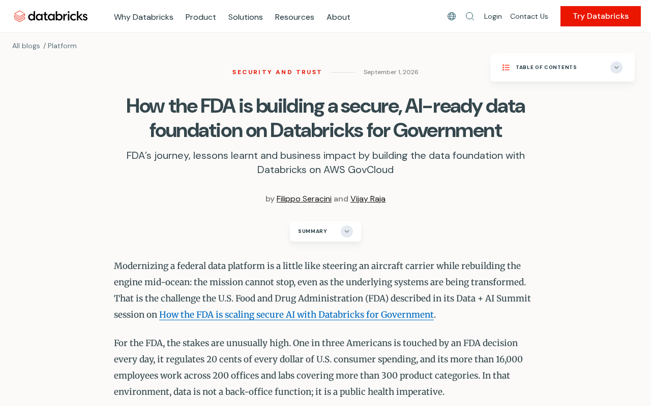 How the FDA Is Building an AI-Ready Data Foundation on Databricks