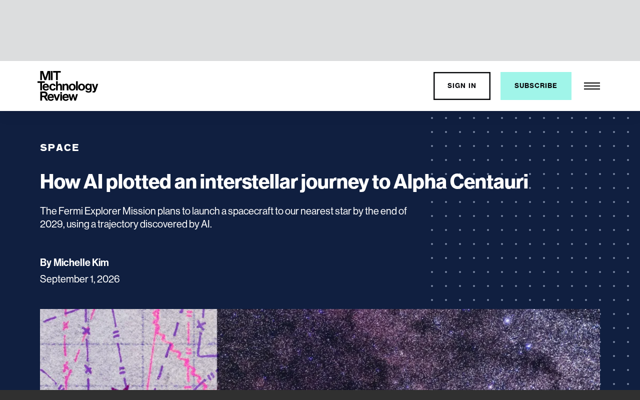 AI Plans an Interstellar Voyage: An 80,000-Year Expedition to Alpha Centauri