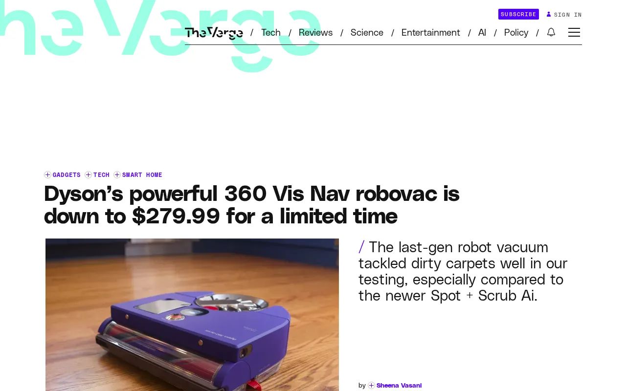 Dyson 360 Vis Nav Robot Vacuum Drops to $279 — Is It Worth Buying?