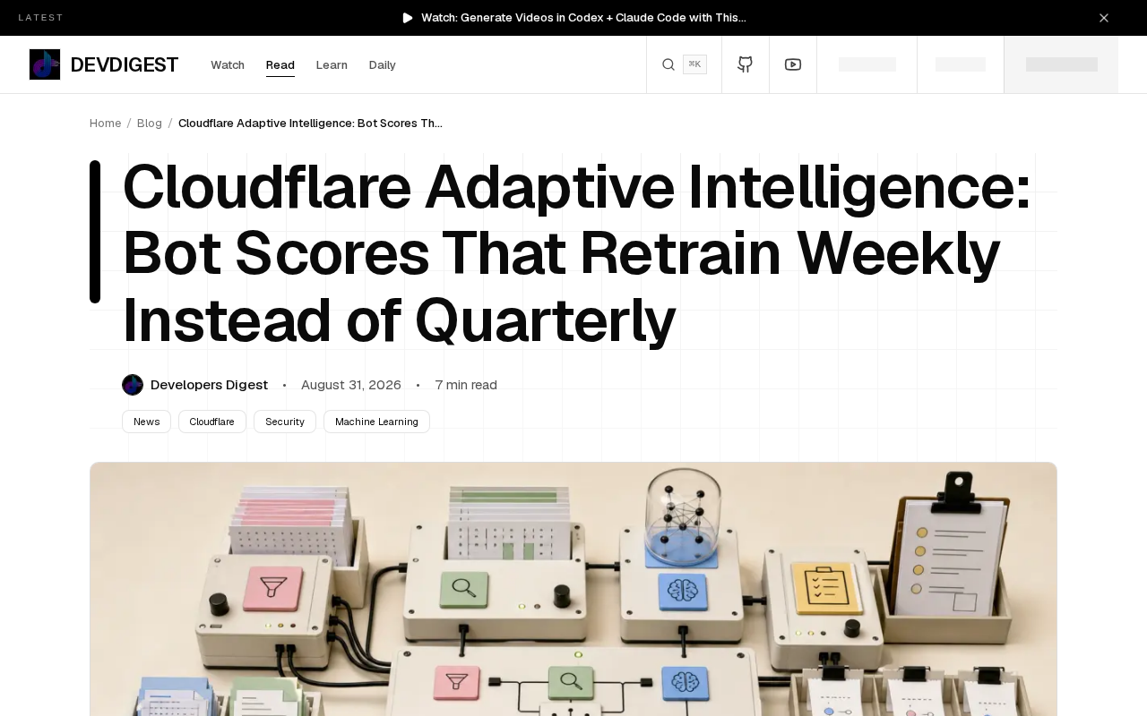Cloudflare Adaptive Intelligence: Bot Detection Moves from Quarterly Updates to Weekly Iterations