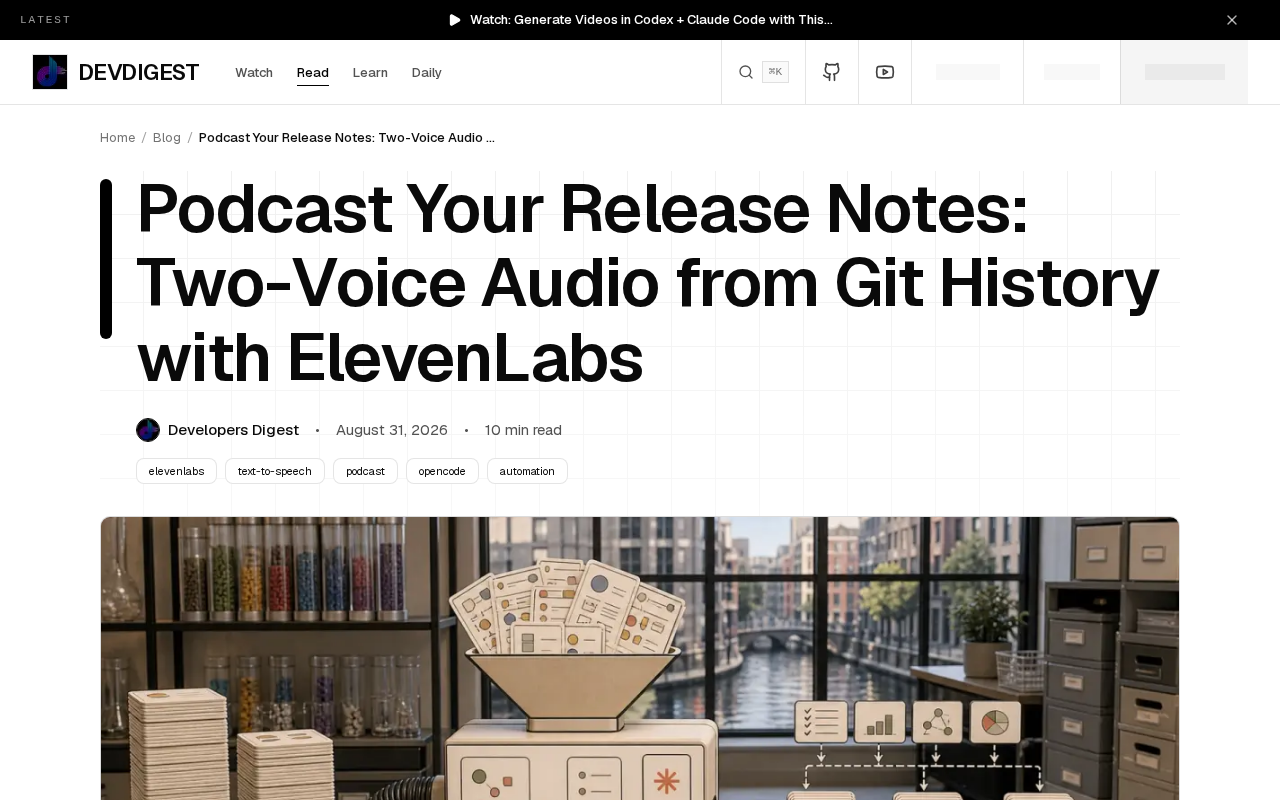 Git提交记录变双人播客:ElevenLabs实战教程