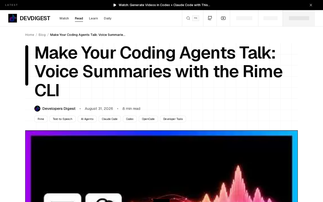 Rime CLI实战:让AI编程助手开口说话的语音摘要方案