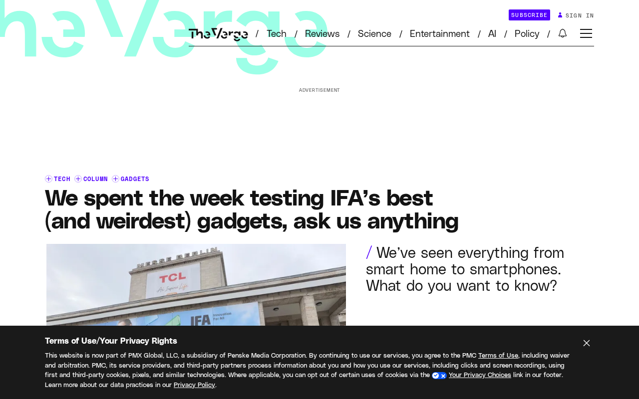 IFA 2025 Live from Berlin: A Roundup of the Best and Weirdest Tech Products