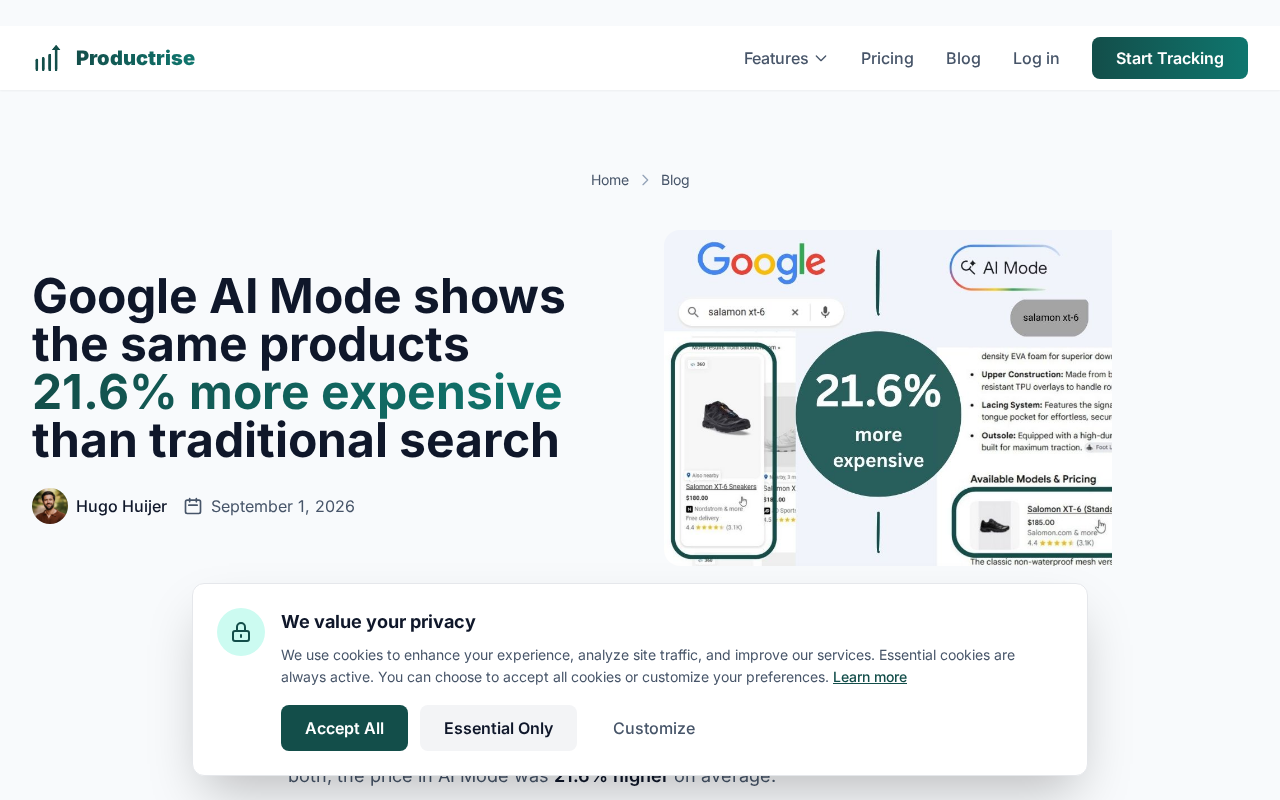 Google AI Mode Inflates Product Prices by 21.6%: Causes and Solutions