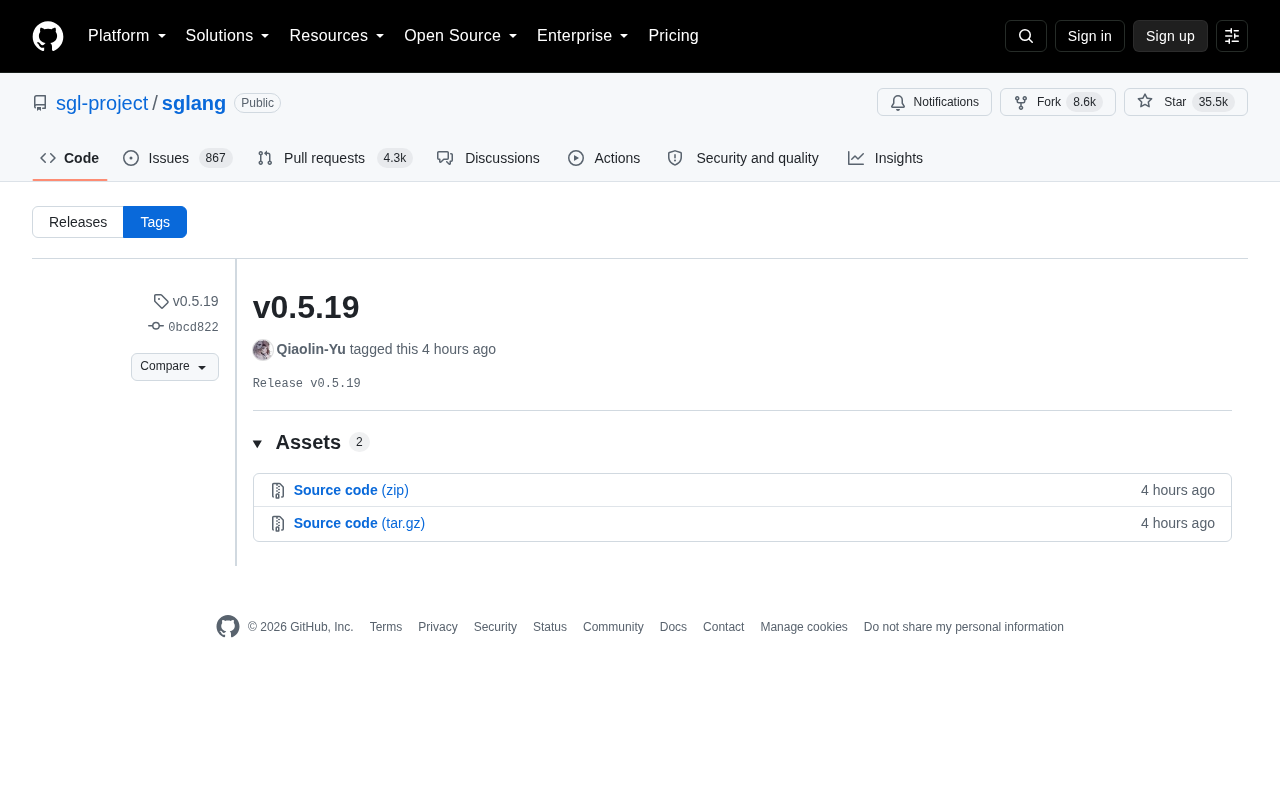 SGLang v0.5.19发布:高性能LLM推理引擎核心升级解析