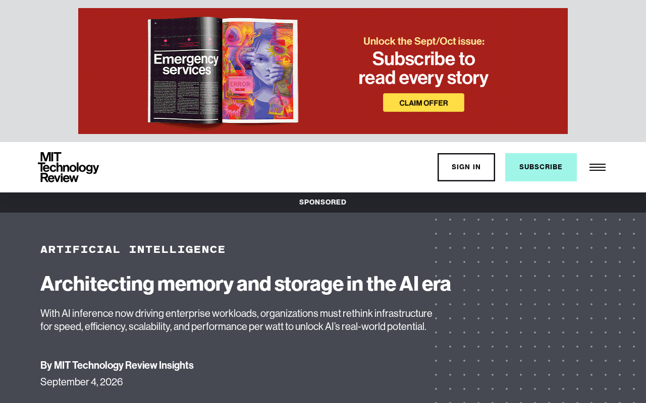 The AI Inference Era: Breaking Through the Memory Wall and Storage Bottleneck