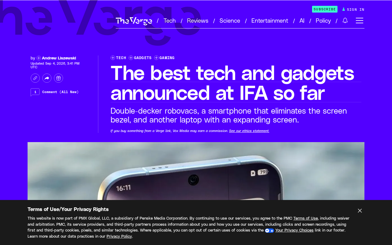 IFA Berlin Tech Roundup: AI Empowers Every Category of Consumer Electronics