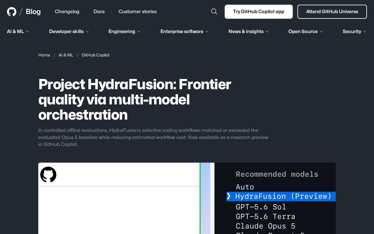 GitHub HydraFusion: How Multi-Model Orchestration Approaches Frontier Quality While Cutting Costs