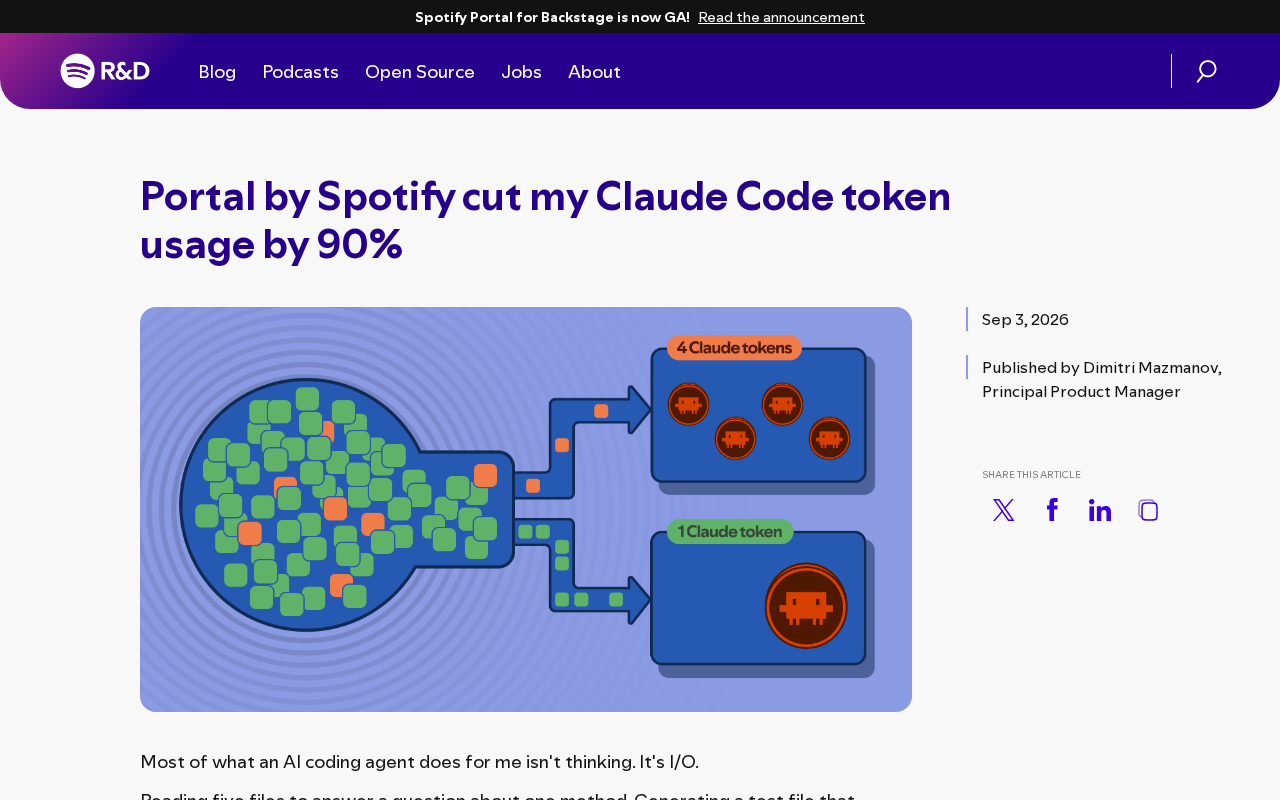 Spotify Open-Sources Portal: Cut Claude Code Token Usage by 90%