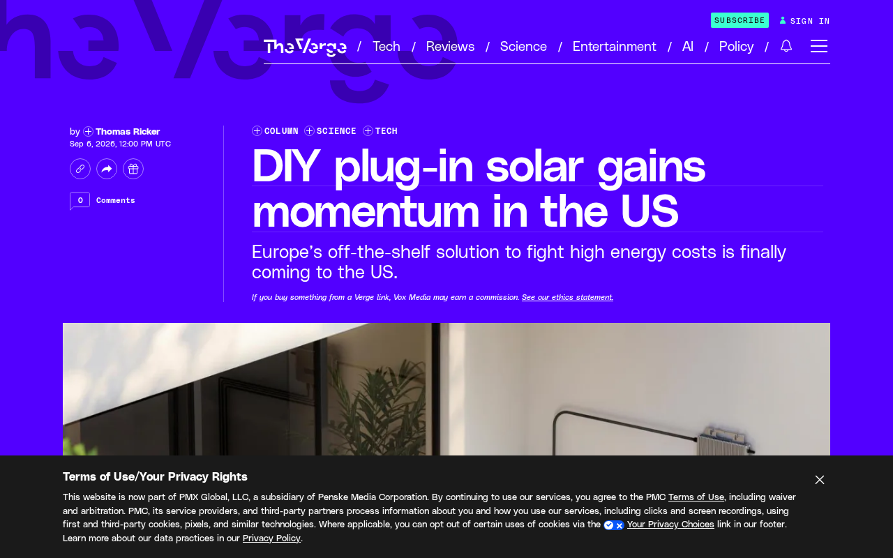 Plug-in Solar: A New Wave of DIY Photovoltaics Is Rising in America