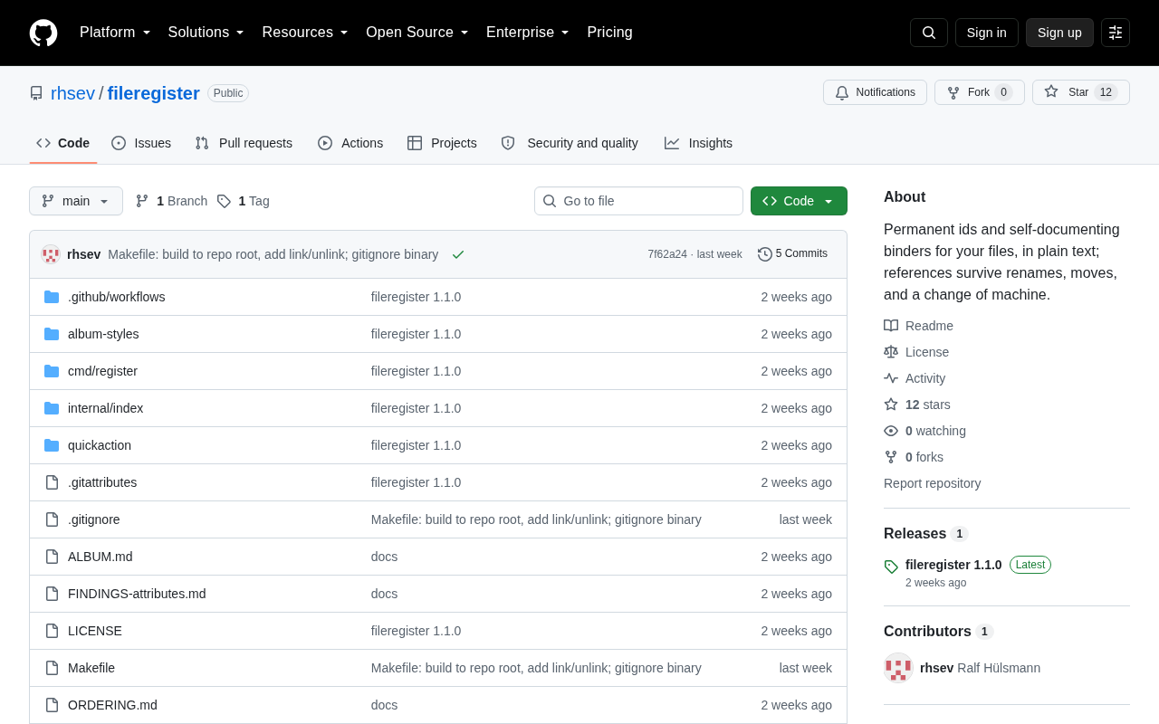 Fileregister: A Plain Text File Tagging and Reference Management System