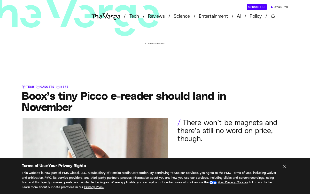 Boox Picco Mini E-Reader Coming in November: How It Differs from the Xteink X4