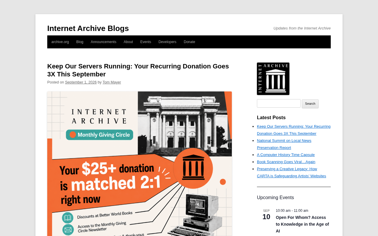Internet Archive Fundraising Crisis: Server Operations Challenge Behind 800 Billion Archived Web Pages