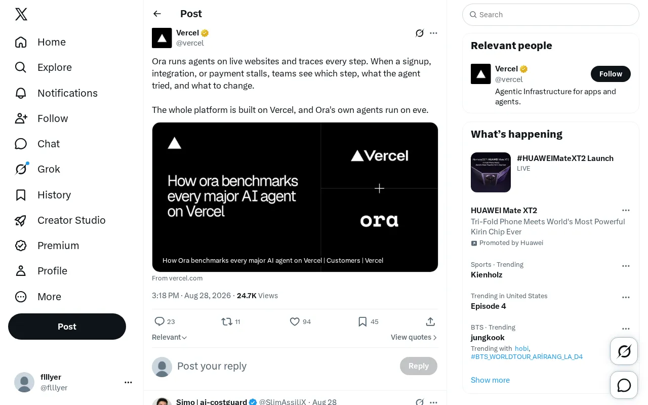 Ora:AI Agent自动化网站流程测试与追踪工具