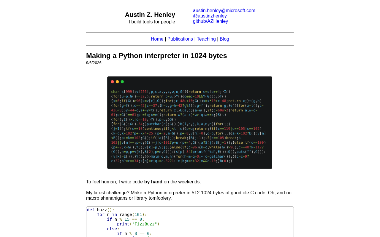 1024字节实现Python解释器:代码高尔夫的极限挑战