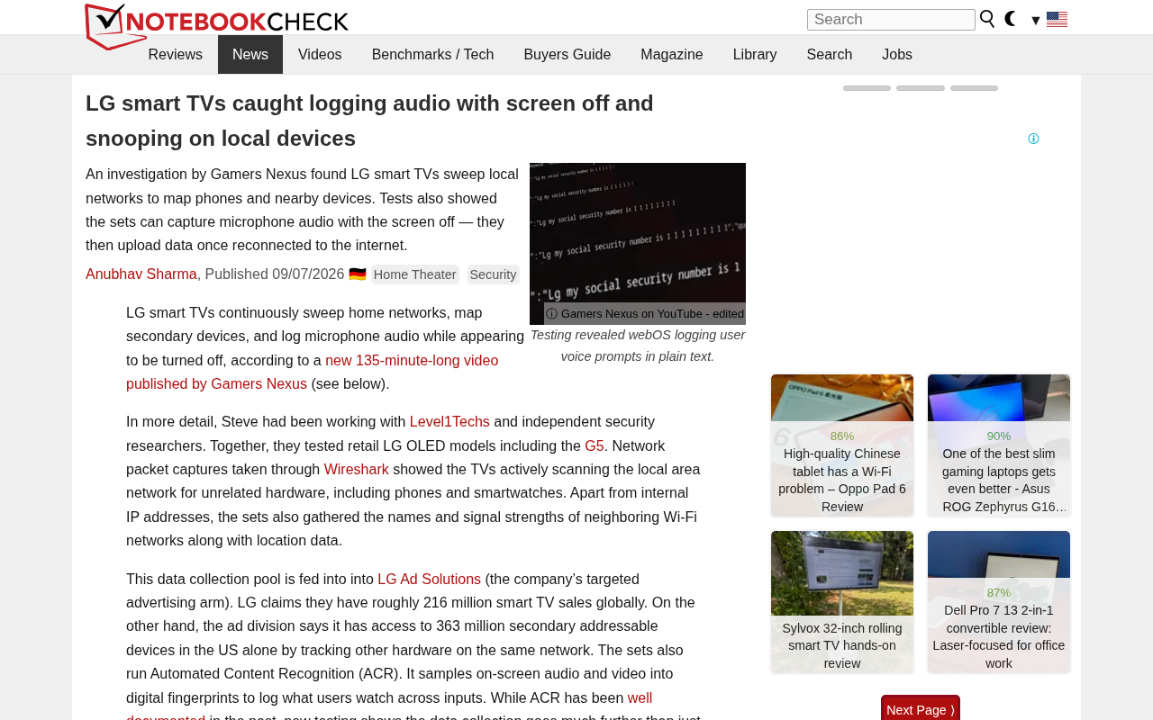 LG Smart TVs Continue Listening to Audio and Scanning LAN Devices After Screen Is Turned Off