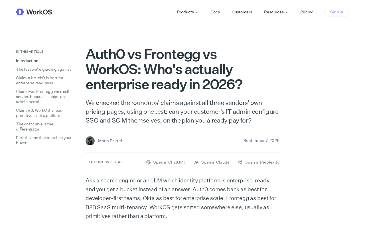 Auth0 vs Frontegg vs WorkOS: An In-Depth Comparison of Enterprise Authentication Solutions