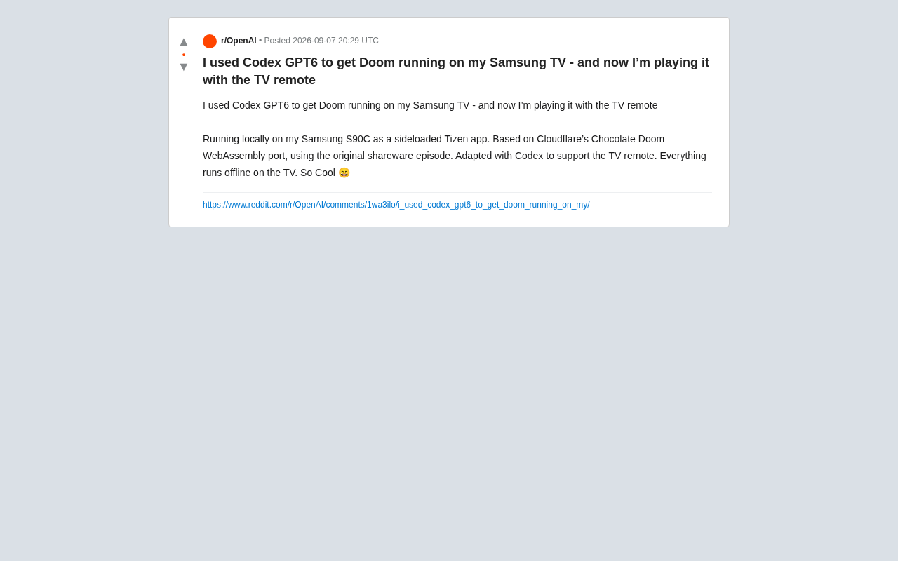 Using AI to Run Doom on Samsung TVs: Playing Classic FPS with a Remote Control