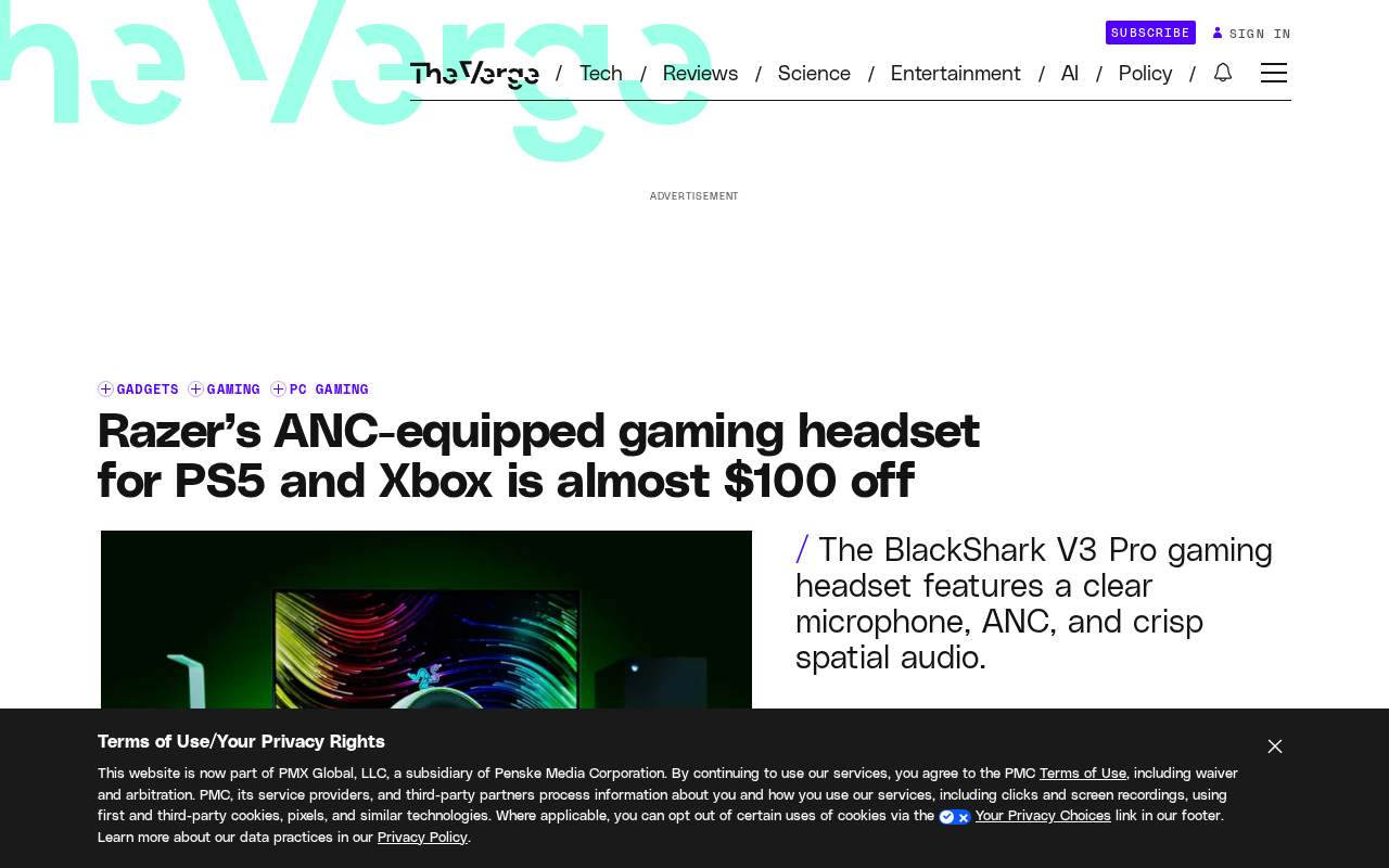 Razer BlackShark V3 Pro降价评测:ANC游戏耳机性价比之选