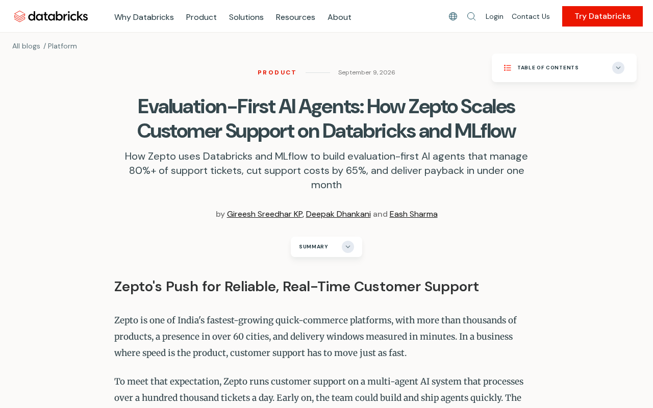 Zepto Builds AI Customer Service with MLflow: An Evaluation-Driven Practice Guide