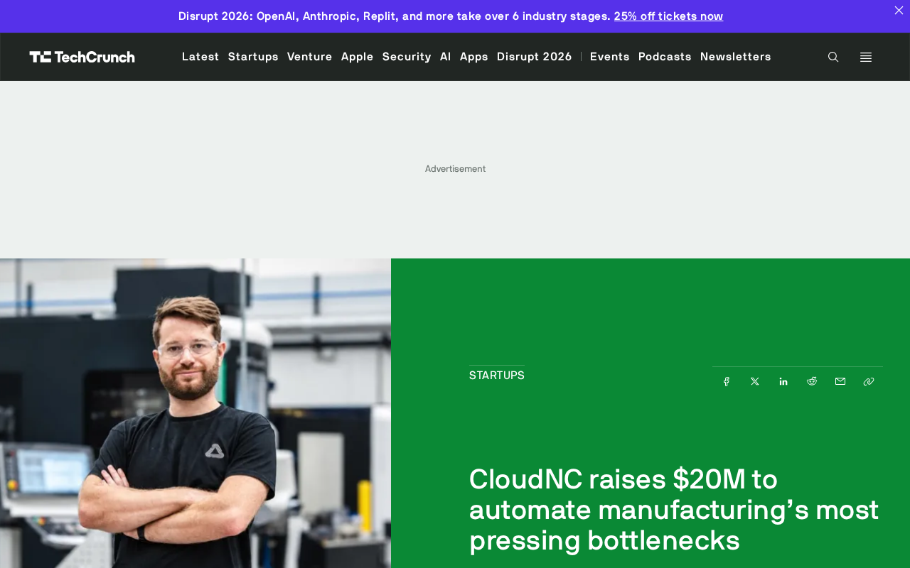 CloudNC Raises $20M to Automate CNC Programming with AI