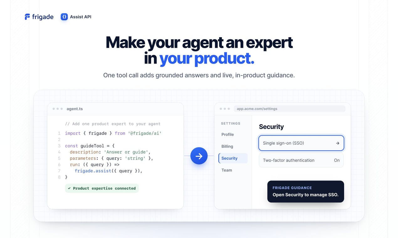Frigade Assist API: Turning AI Customer Service from Document Dumps to Precise On-Screen Guidance