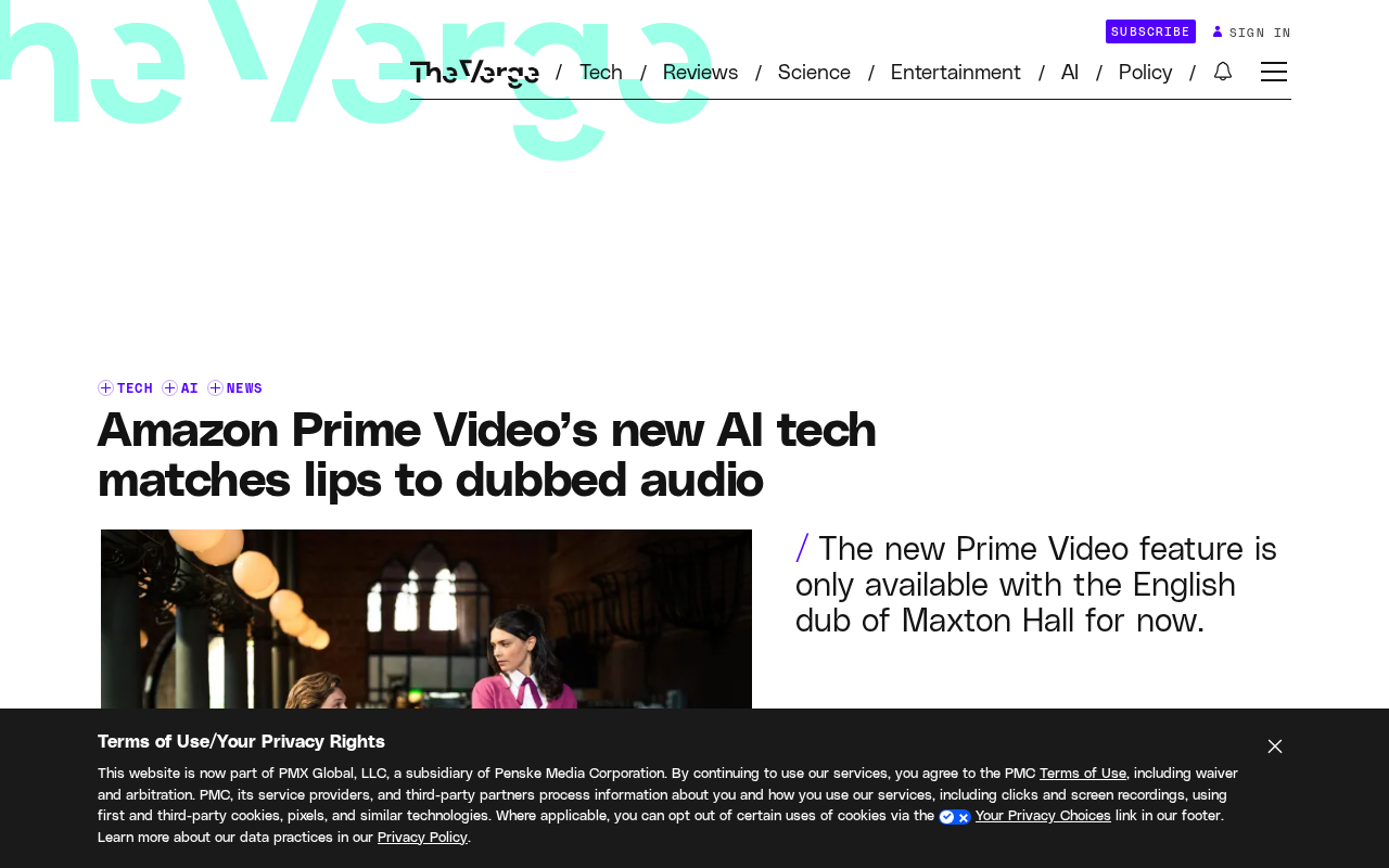 Amazon Prime Video's AI Lip-Sync Technology Explained