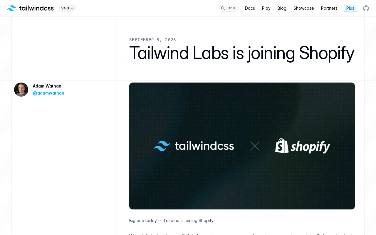 Tailwind Labs Joins Shopify: A Strategic Union Between a CSS Framework and an E-Commerce Giant
