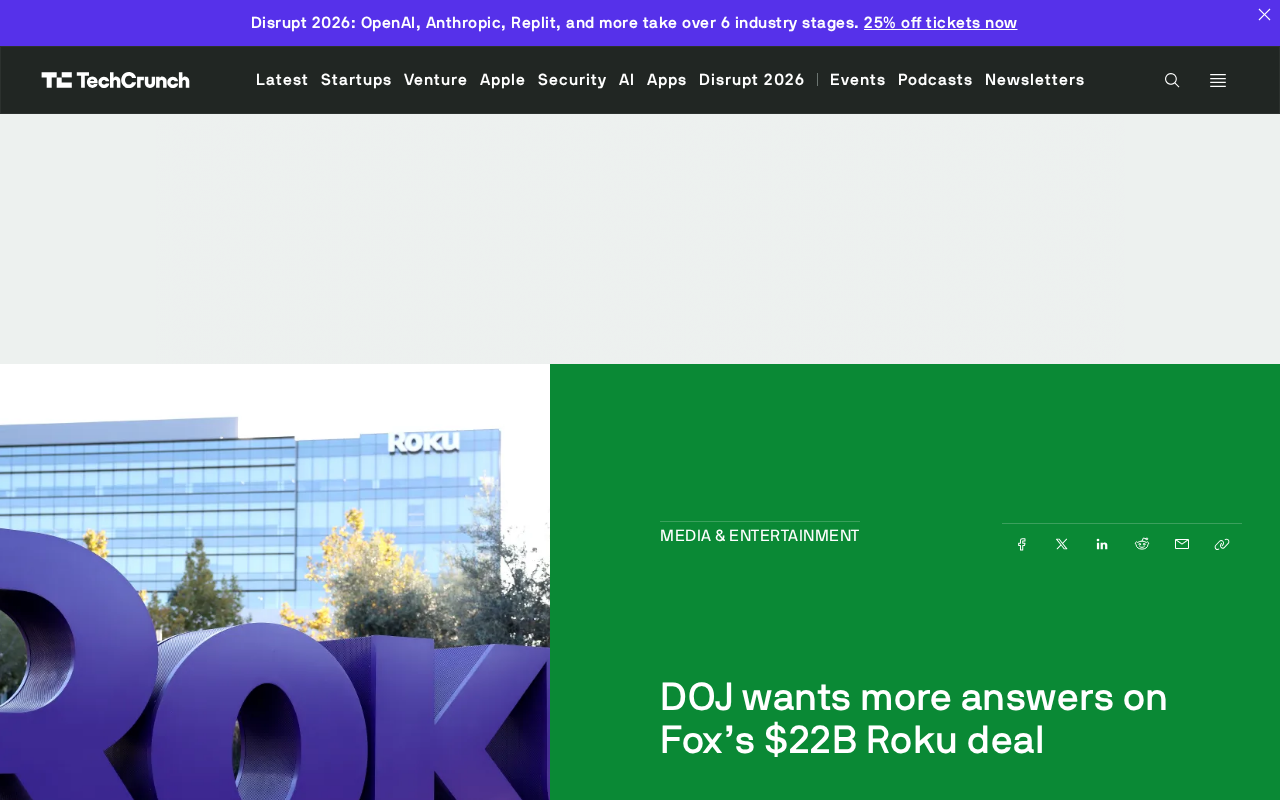 Fox's $22B Roku Acquisition Faces DOJ Deep Dive: What's at Stake