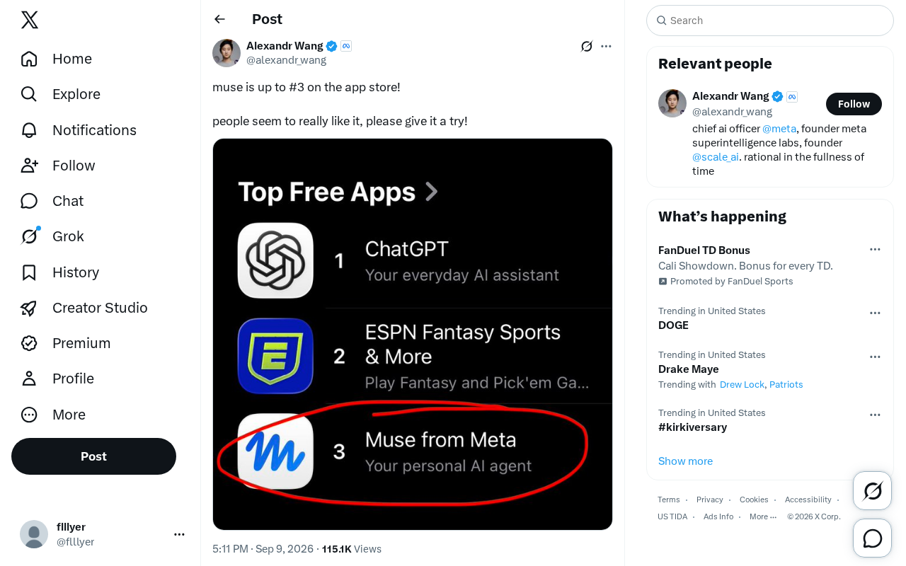 Muse登顶App Store第三名:这款AI社交App为何爆火