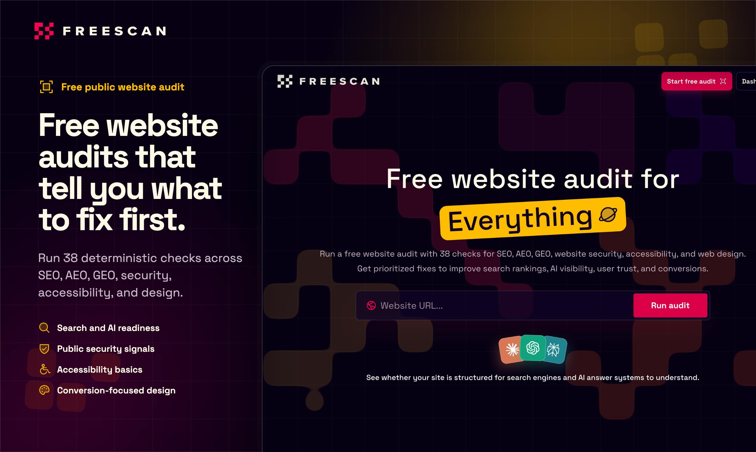 FreeScan.app完整测评:覆盖SEO/AEO/GEO的免费网站审计工具