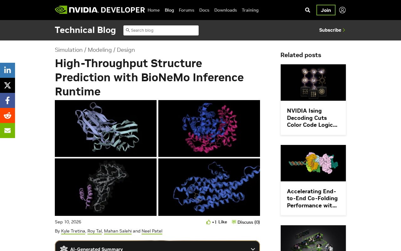 BioNeMo Inference Runtime: A High-Throughput Solution for Proteome-Scale Structure Prediction