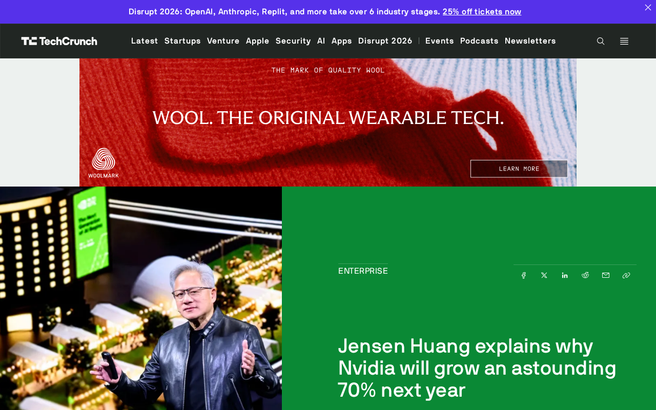 Jensen Huang's Case for 70% Growth and His Response to Round-Trip Deal Concerns