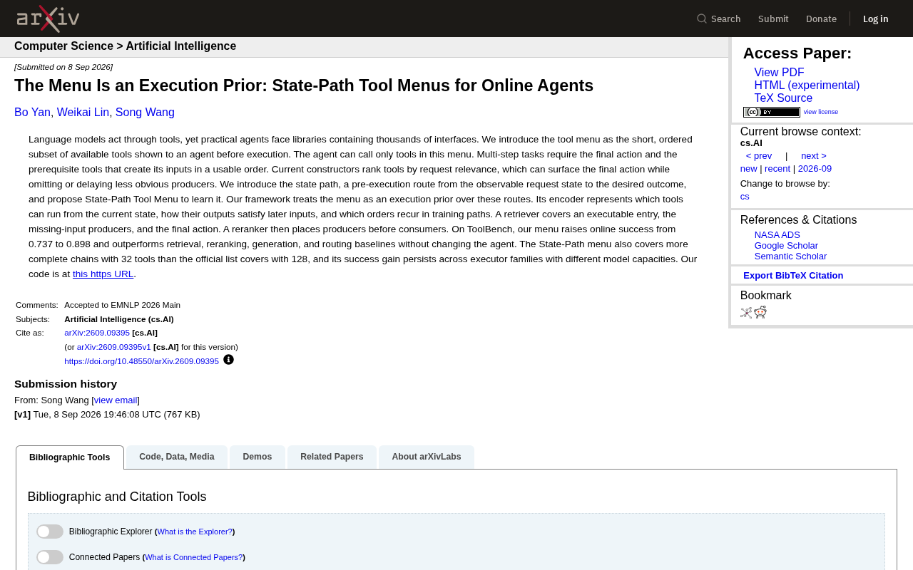 The Tool Menu as an Execution Prior: Teaching Agents the Right Order of Tool Calls