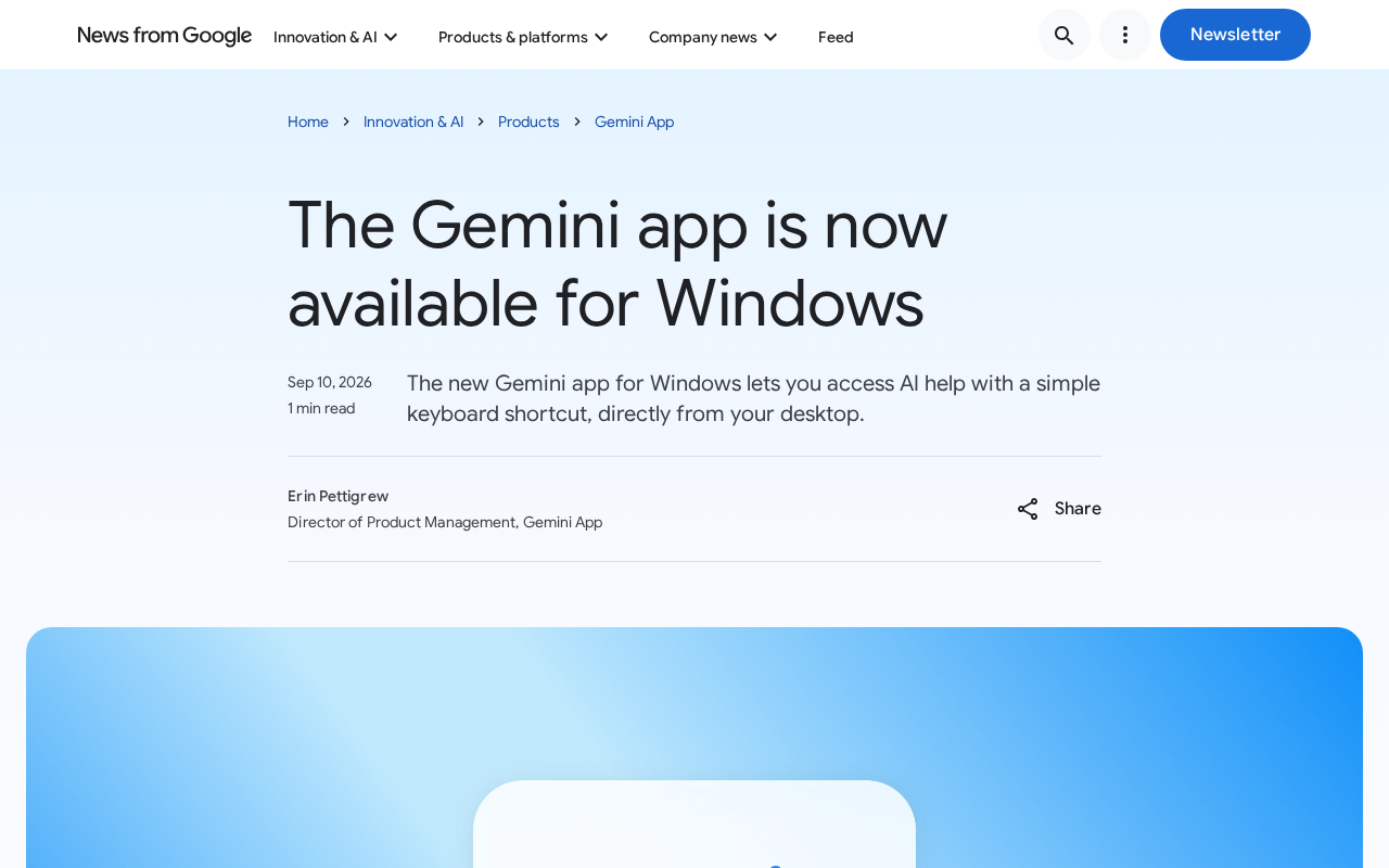 Google Gemini Arrives on Windows Desktop: The AI Assistant Battle Heats Up