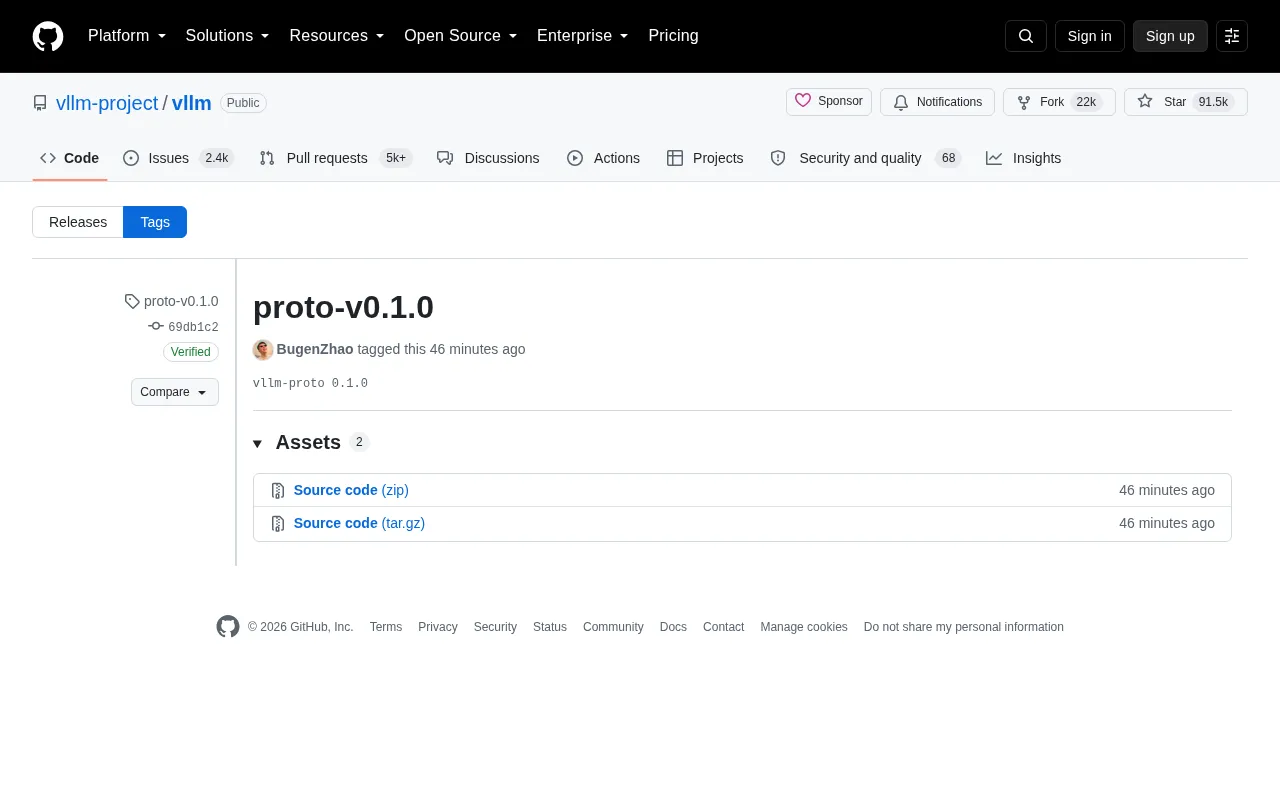 vLLM proto-v0.1.0 发布:推理引擎模块化拆分与协议层探索