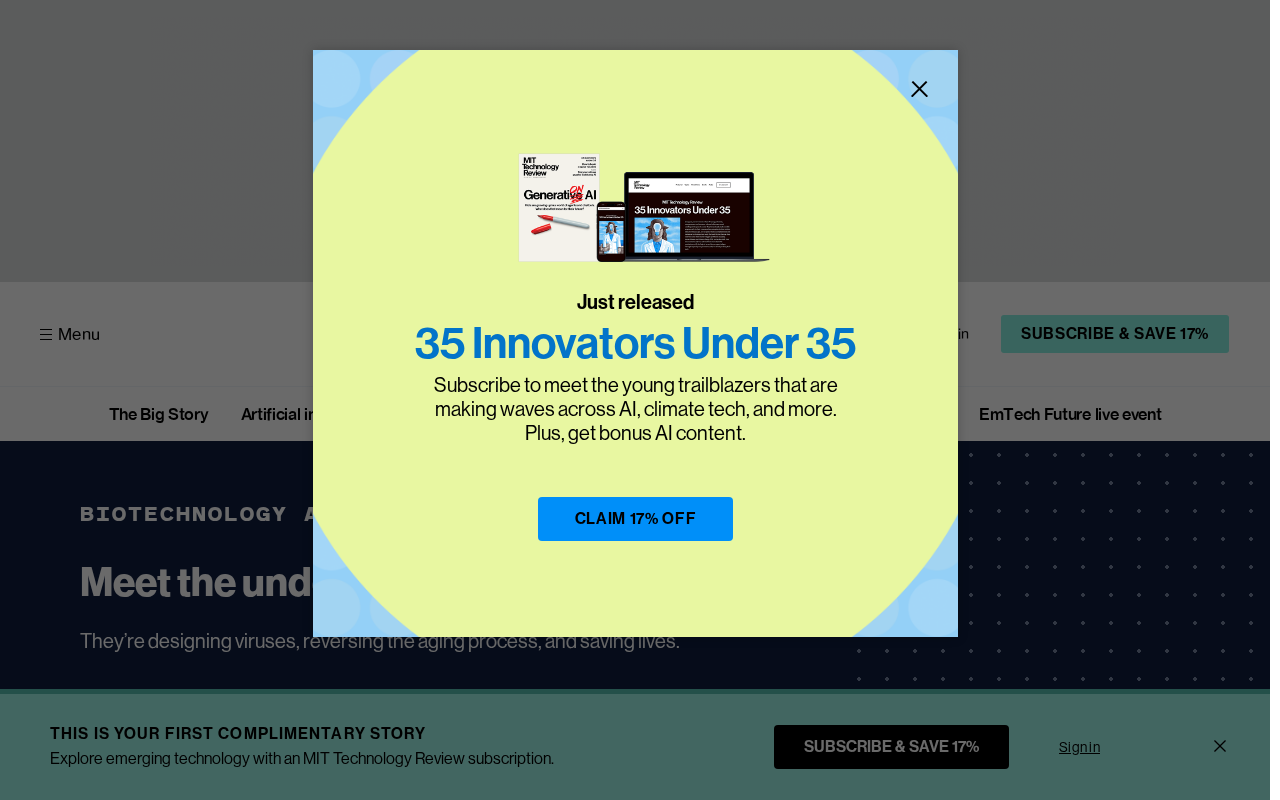 MIT's 35 Innovators Under 35 in Biotech: Nine Rising Stars Shaping the Future