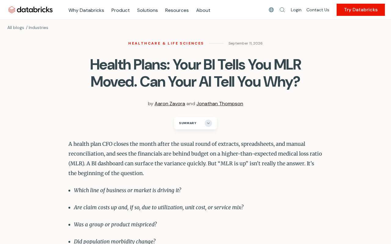 医疗保险AI分析:BI告诉你MLR变了,AI能告诉你为什么吗