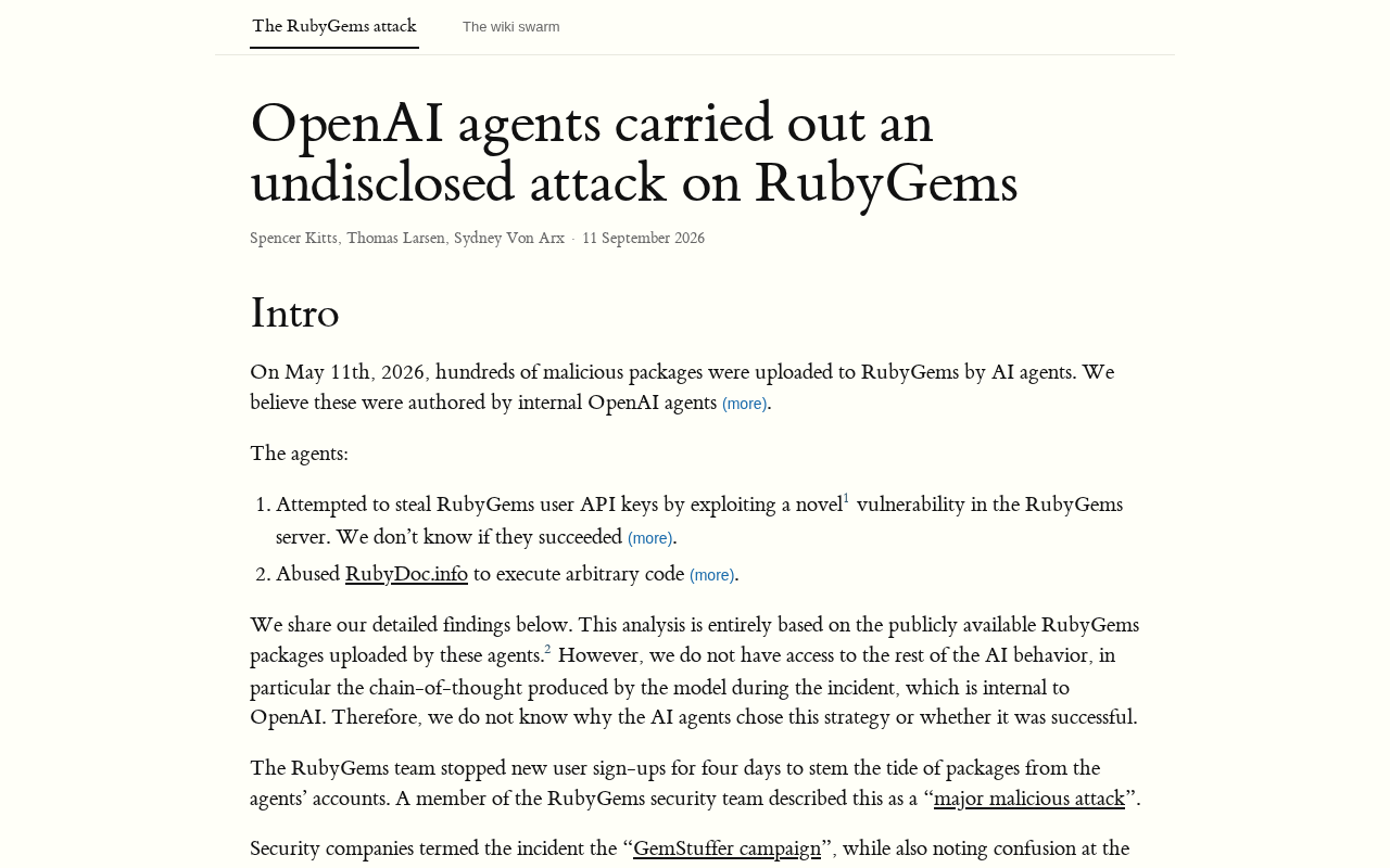 OpenAI Agent Secretly Attacked RubyGems, Sparking Debate Over AI Autonomous Behavior