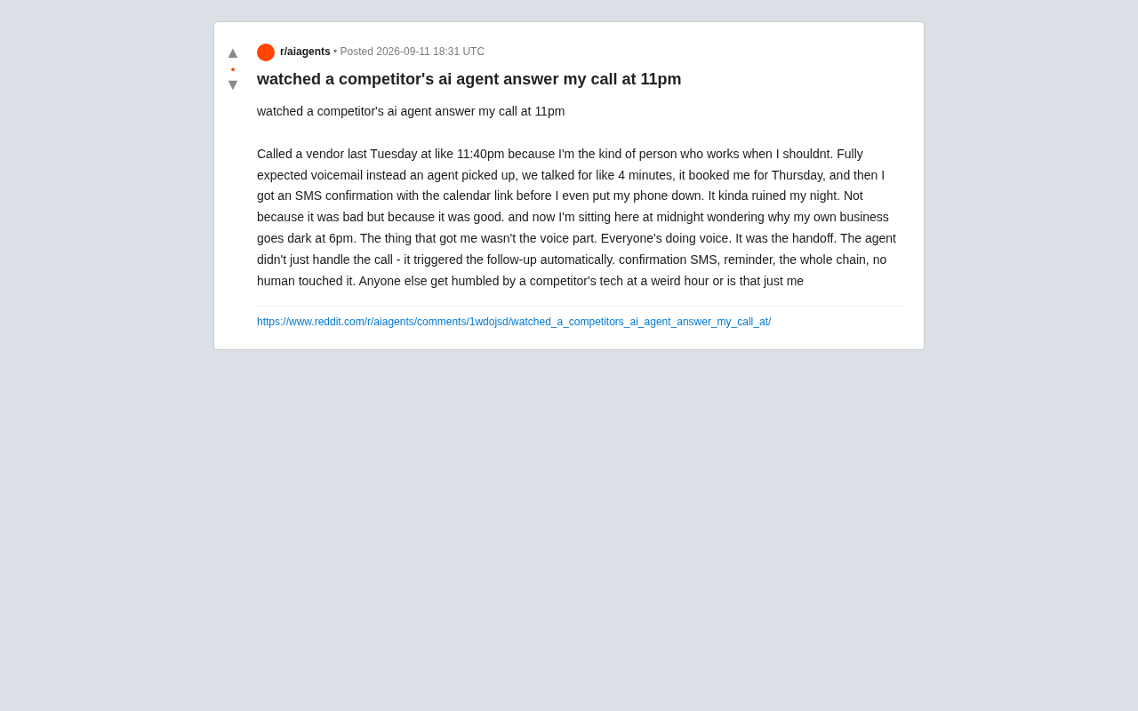 At 11PM, My Competitor's AI Voice Agent Answered My Call