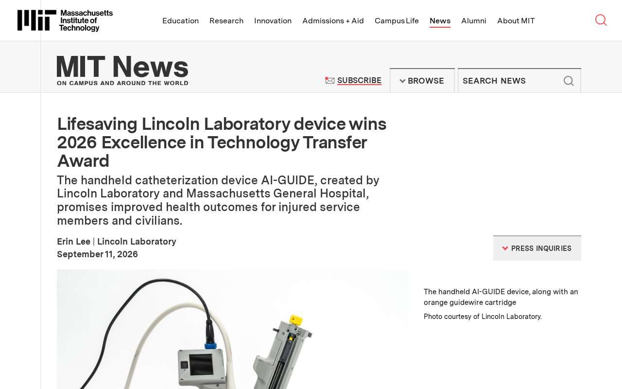 AI-GUIDE Handheld Catheter Device Wins Technology Transfer Award: How AI Is Saving Trauma Lives