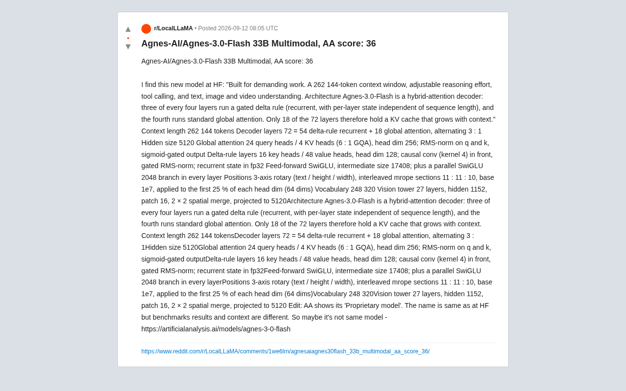 Agnes-3.0-Flash 深度解析:33B 混合注意力多模态模型