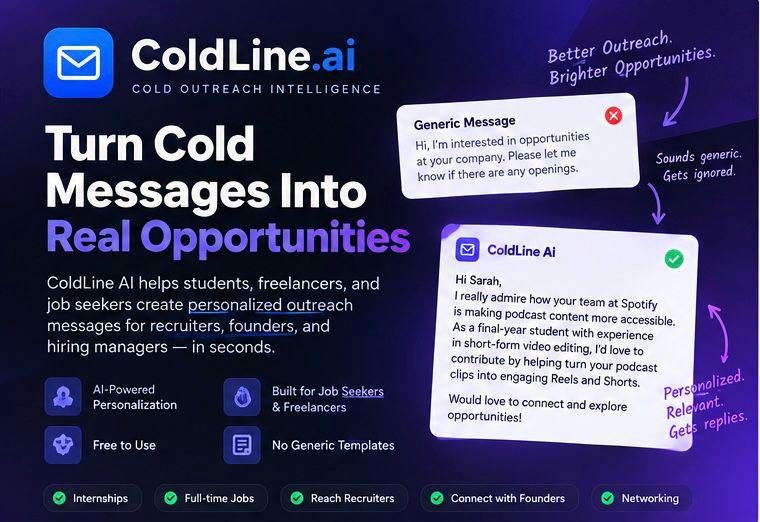 ColdLine.ai: Turning Cold Prospects into Hot Leads with AI-Personalized Outreach