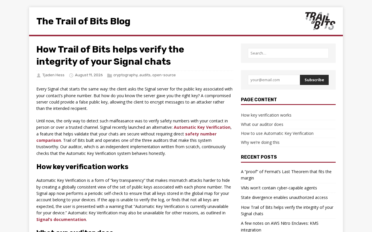 Trail of Bits 如何验证 Signal 聊天记录的完整性